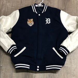 Detroit Tigers Navy & White Varsity Jacket